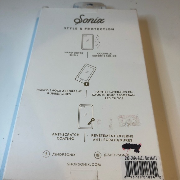 Sonix Flower Print Clear IPhone 7+ Clear Case - Picture 3 of 3